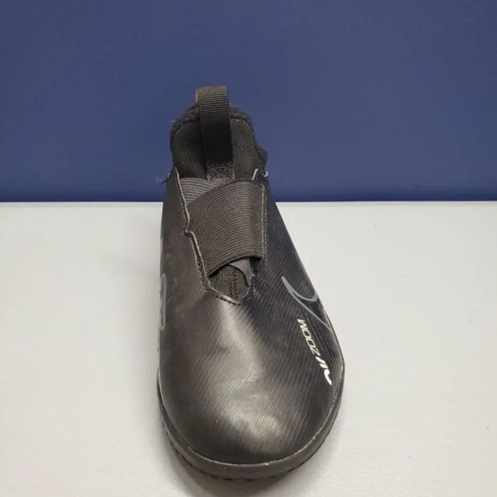 Nike Air Zoom Vapor Football Shoes Youth Sz 4.5 Black Leather Slip On DJ5619-001